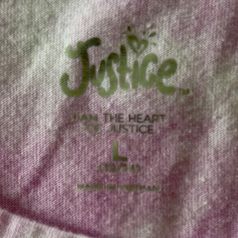 Justice Girls Bodysuit Purple and White Tie Dye Size L 12/14